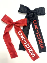 Satin Double Ruffle Long Tail Bow – Image 13