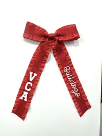 Satin Double Ruffle Long Tail Bow – Image 17
