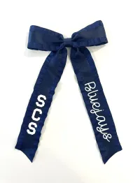 Satin Double Ruffle Long Tail Bow – Image 16