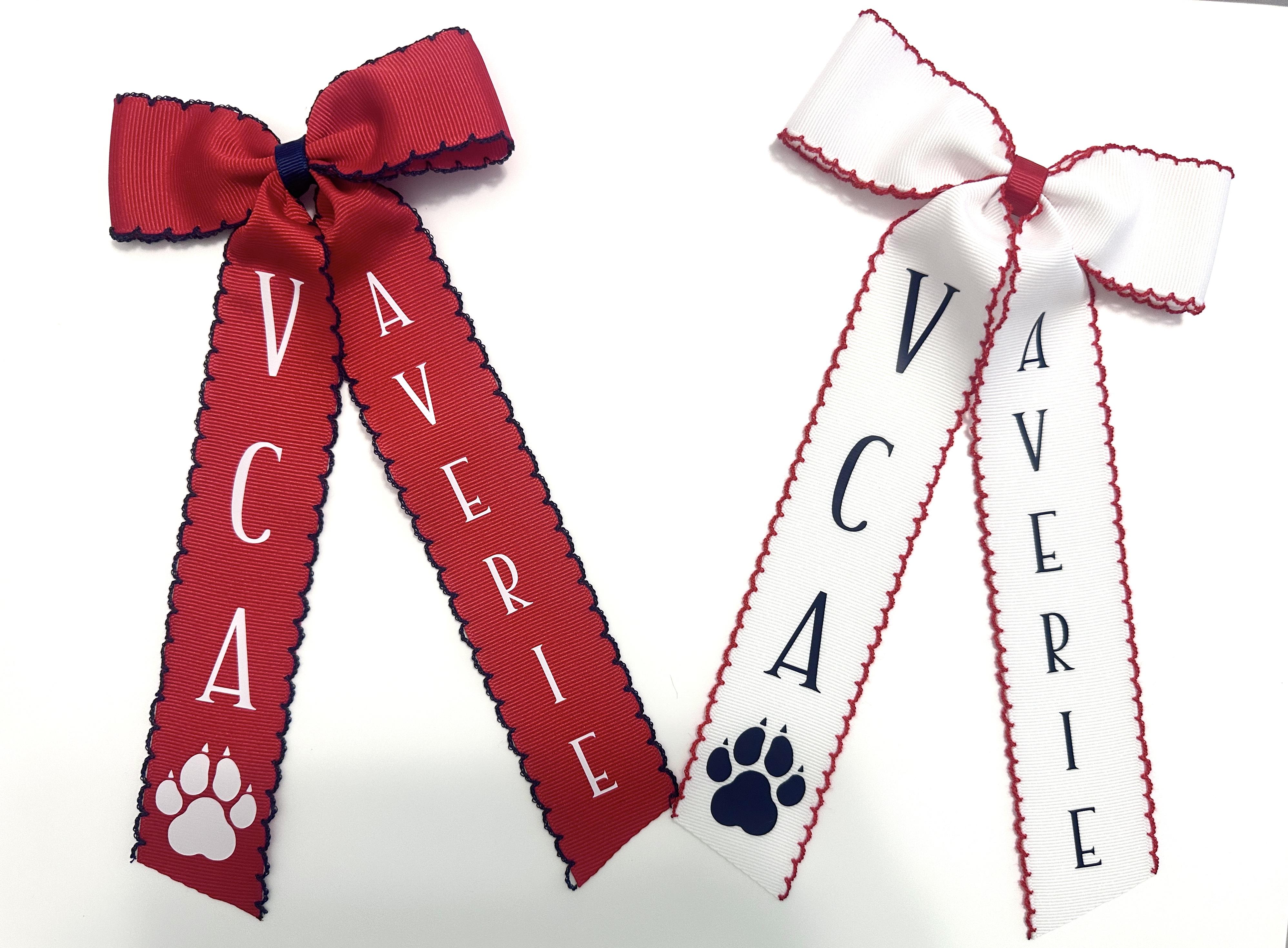 VCA Bulldogs Personalized Moonstitch Long Tail Bow – Image 3