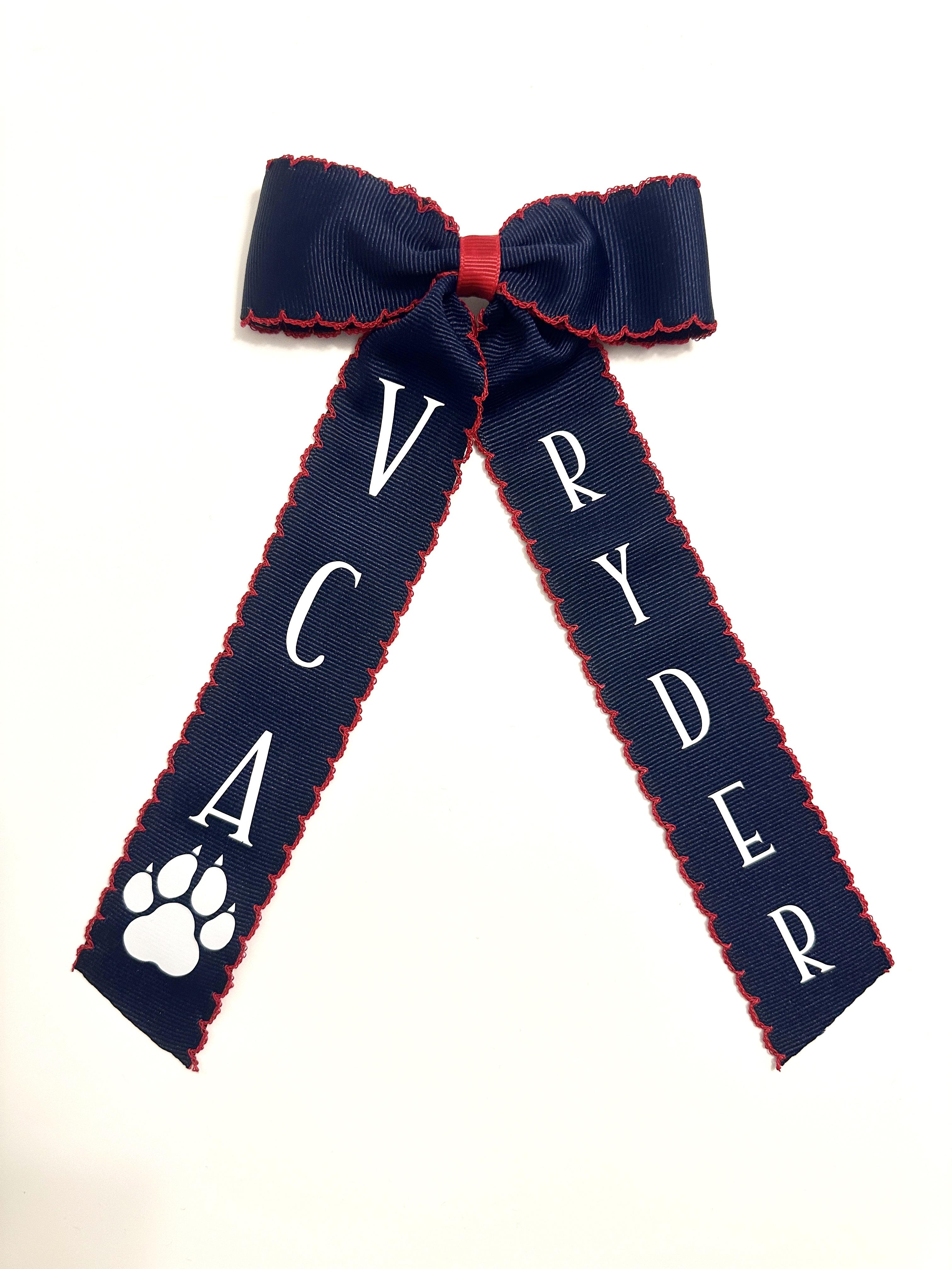 VCA Bulldogs Personalized Moonstitch Long Tail Bow – Image 9