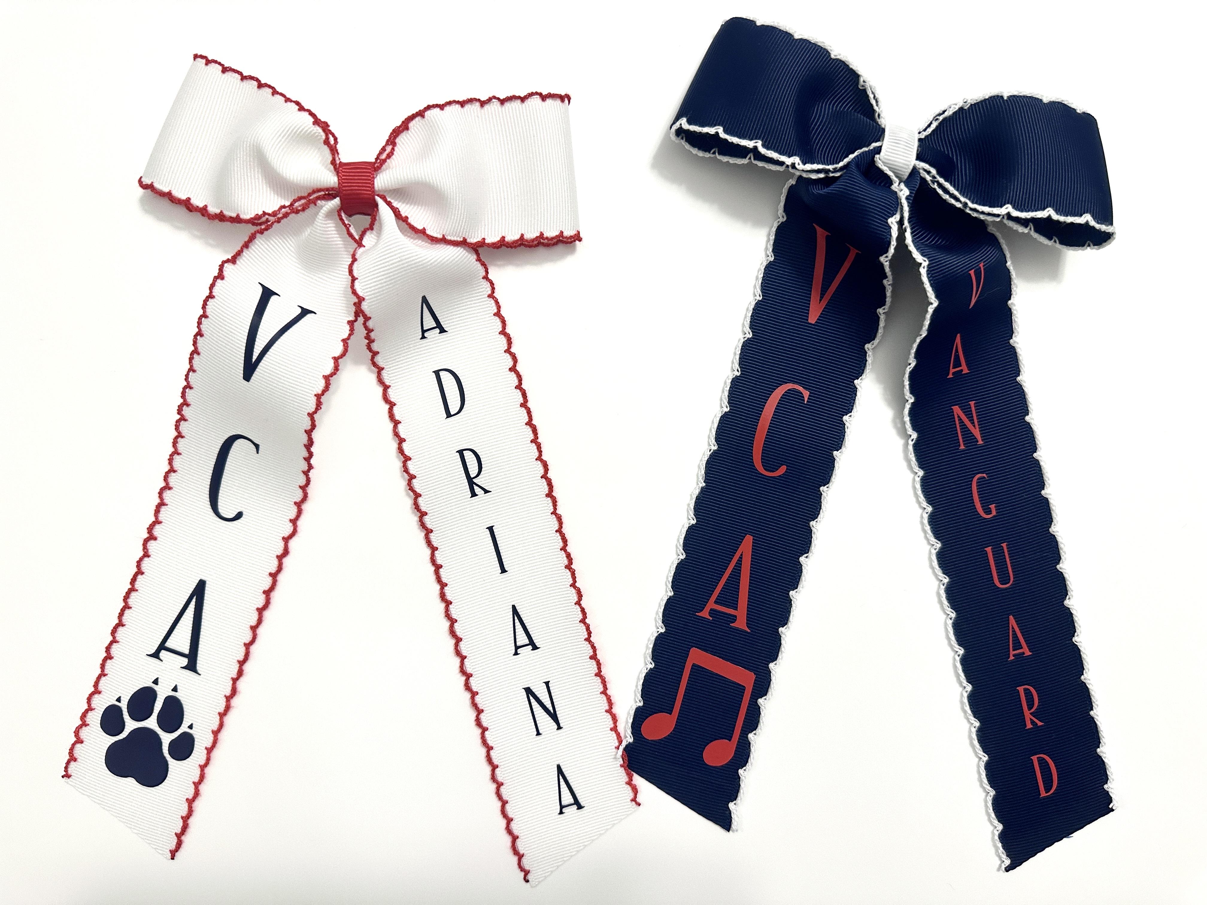 VCA Bulldogs Personalized Moonstitch Long Tail Bow – Image 6