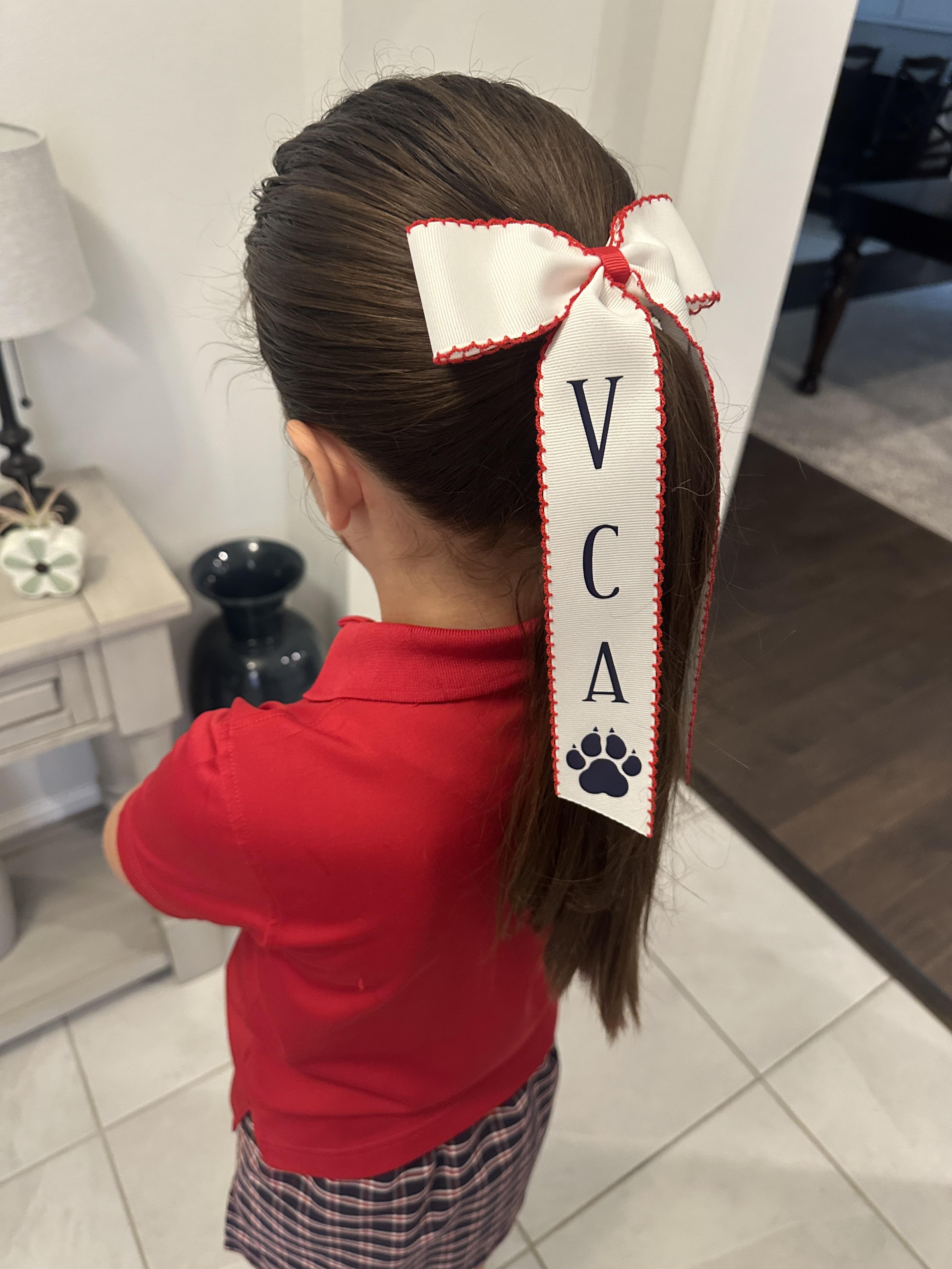 VCA Bulldogs Personalized Moonstitch Long Tail Bow – Image 11