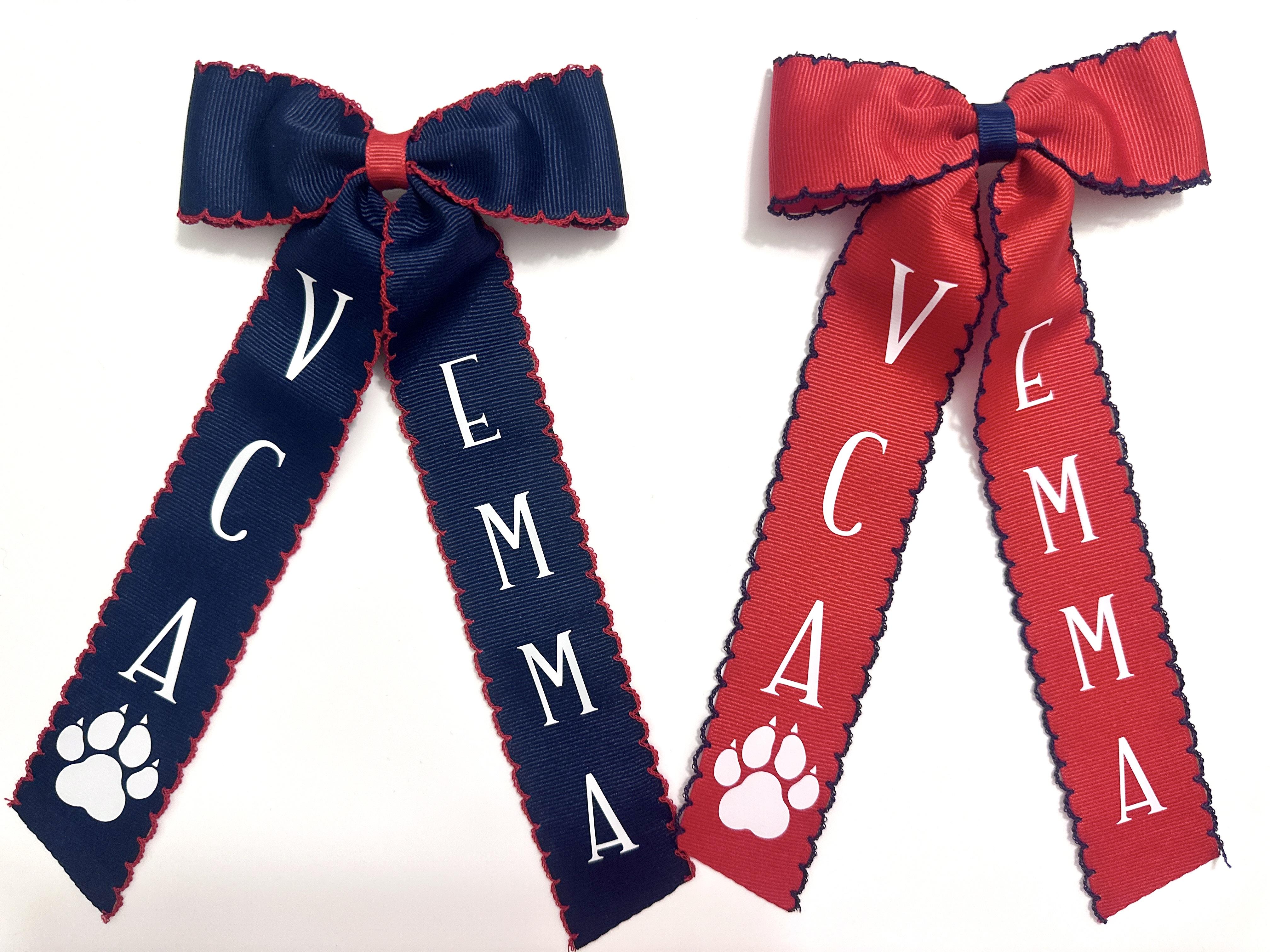 VCA Bulldogs Personalized Moonstitch Long Tail Bow – Image 5