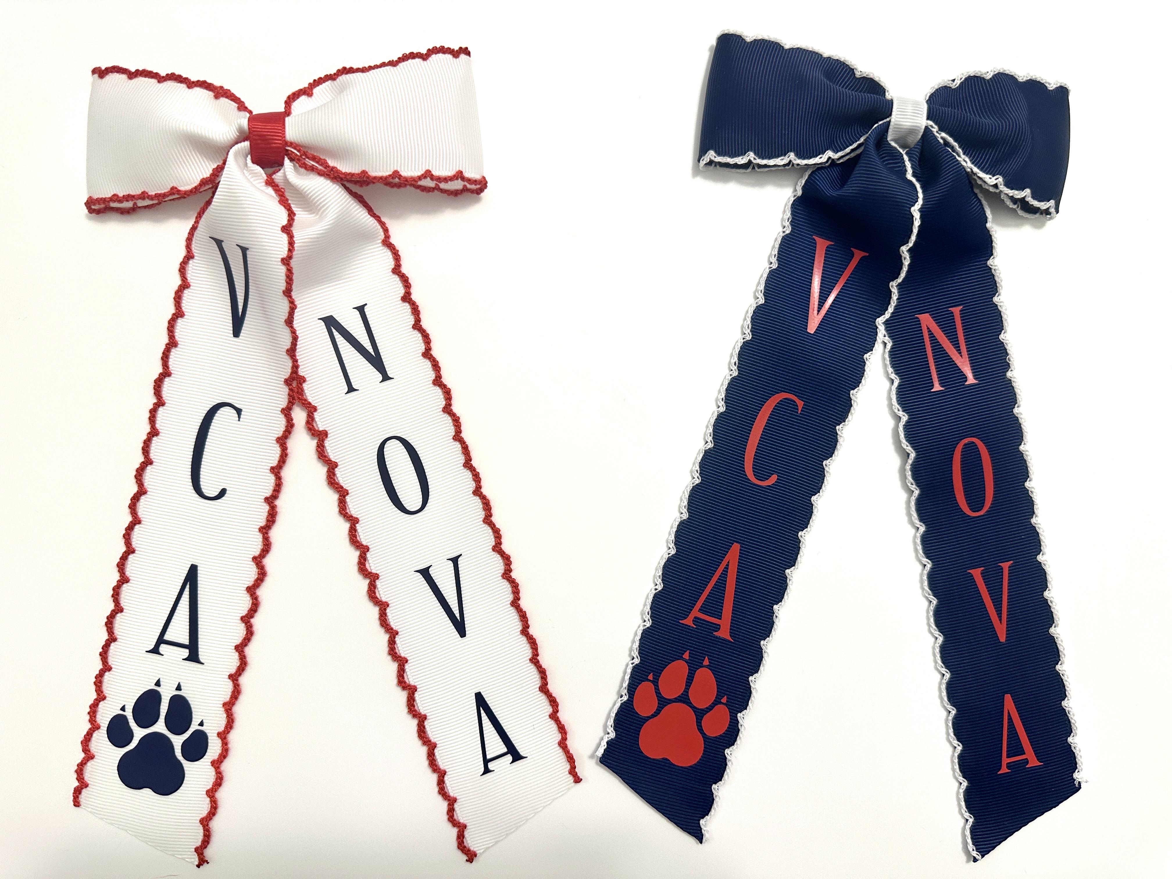 VCA Bulldogs Personalized Moonstitch Long Tail Bow – Image 4