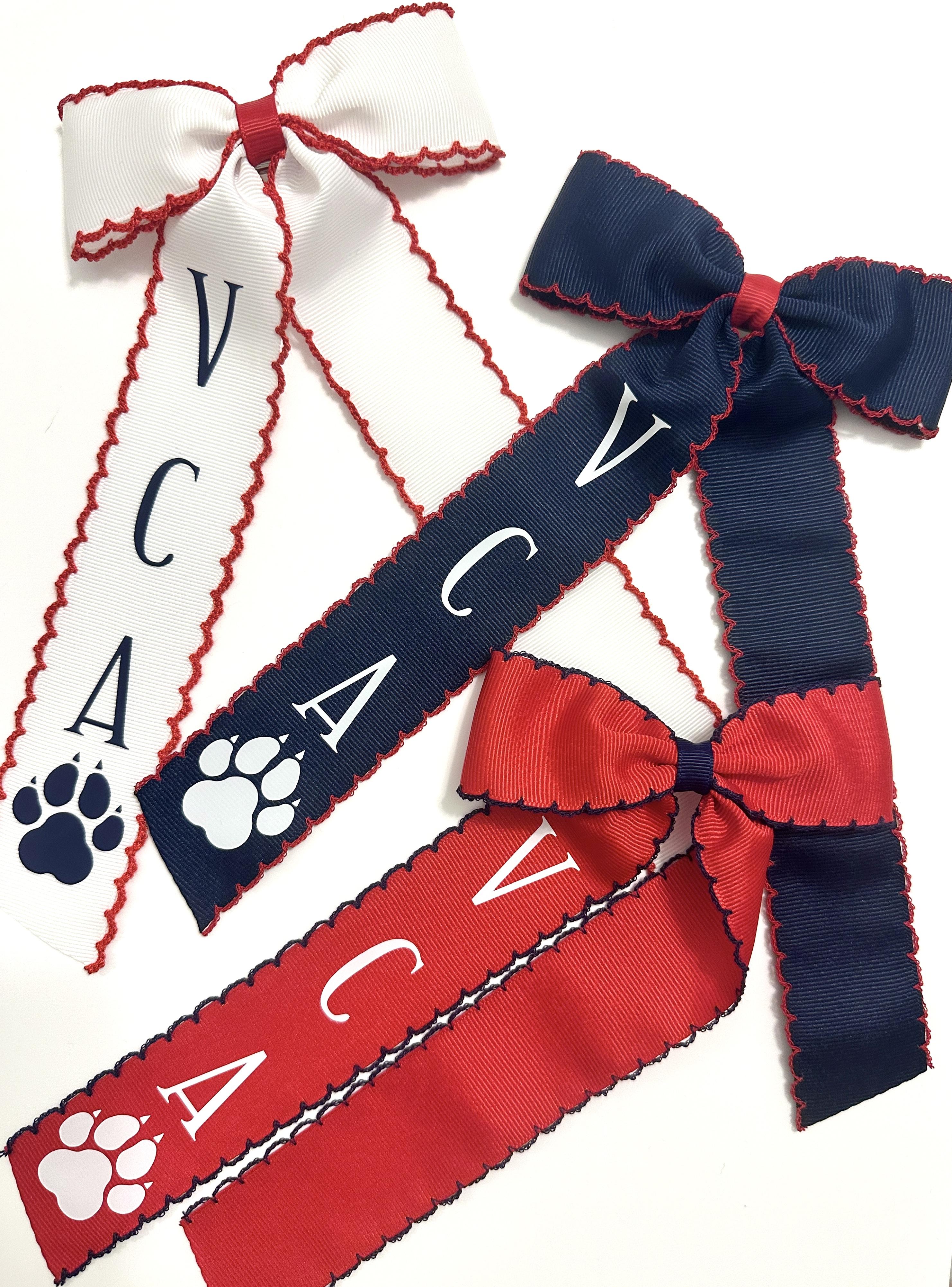 VCA Bulldogs Personalized Moonstitch Long Tail Bow – Image 13