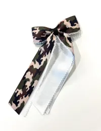 Camo Double-Layer Moonstitch Long Tail Bow – Image 4