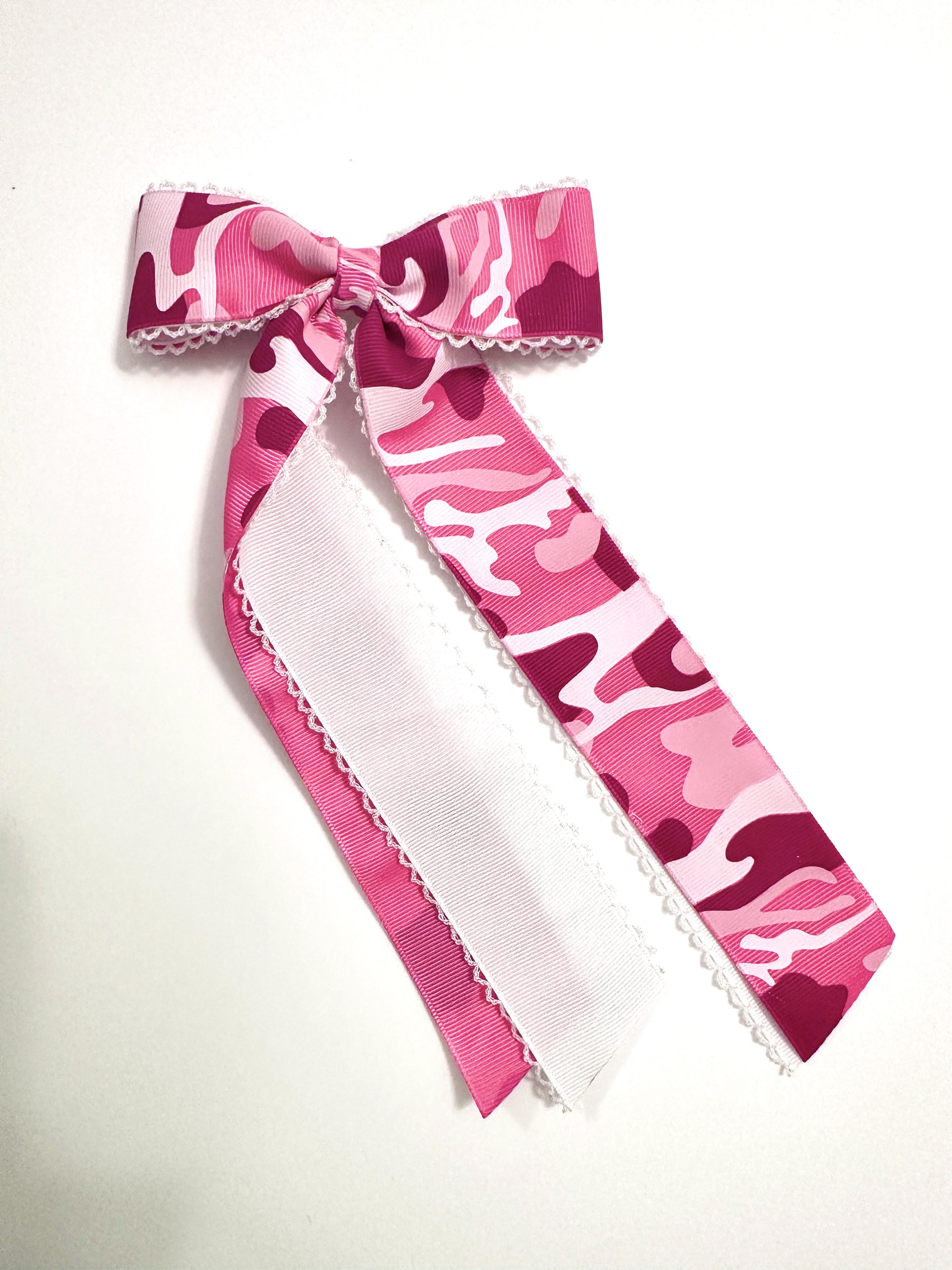 Camo Double-Layer Moonstitch Long Tail Bow – Image 5