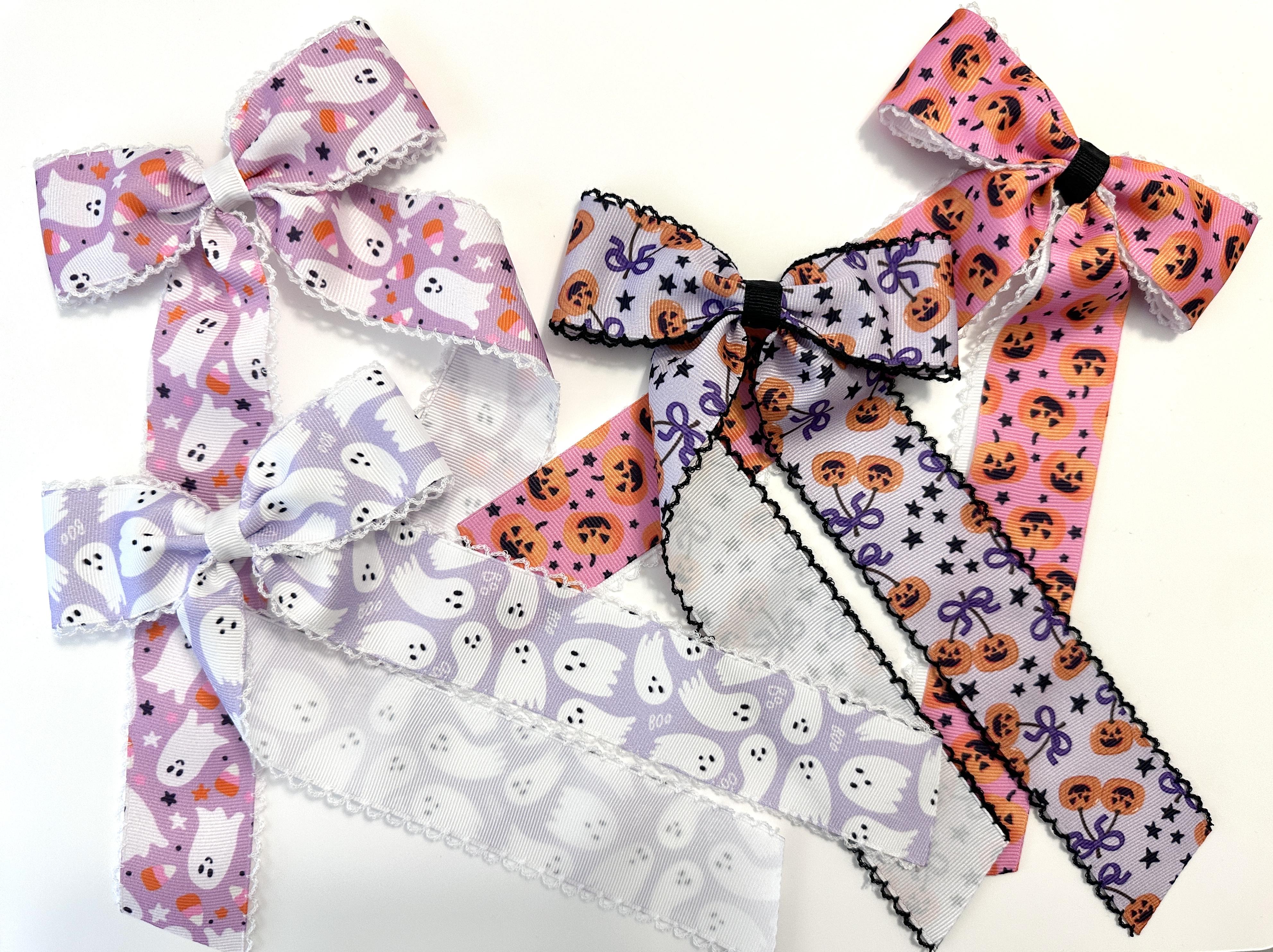 Halloween Moonstitch Long Tail Bow – Image 2