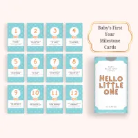 Blue Dots Baby's First Year Milestone Cards – Image 4