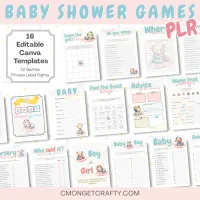 Sweet Snuggles Baby Shower Games PLR – Image 1
