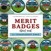 Merit Badges Clipart Pack – Image 1