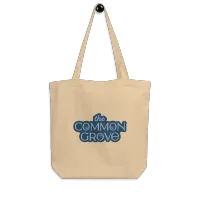 The Common Grove Eco Tote Bag with Slate Blue Logo – Image 2