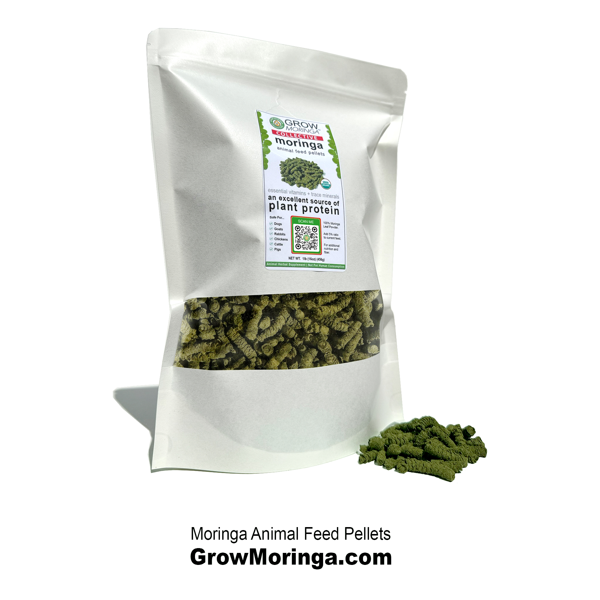 Moringa Animal Feed Pellets – 1 lb
