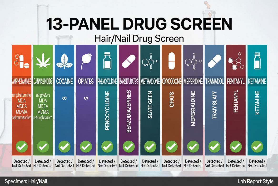 13 Panel Hair/Nail Drug Screen (Fentanyl) – Image 1