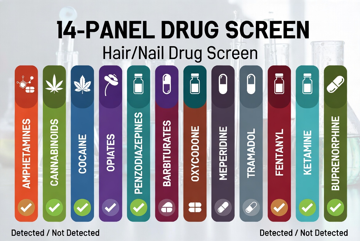 14 Panel Hair/Nail Drug Screen – Image 1