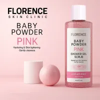 FLORENCE SHOWER GEL SCRUB BABY POWDER 500ML – Image 1