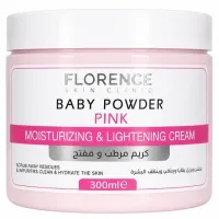 FLORENCE MOISTURIZING & LIGHTENING CREAM BABY POWDER 300ML – Image 1