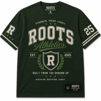 Athlete Varsity style green athletics T-shirt – Image 1