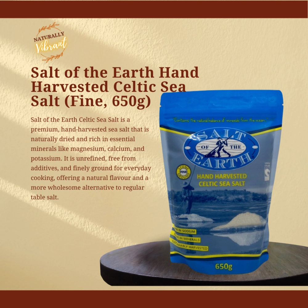 Salt of the Earth Hand Harvested Celtic Sea Salt Stone Ground (Fine, 650g) – Image 2