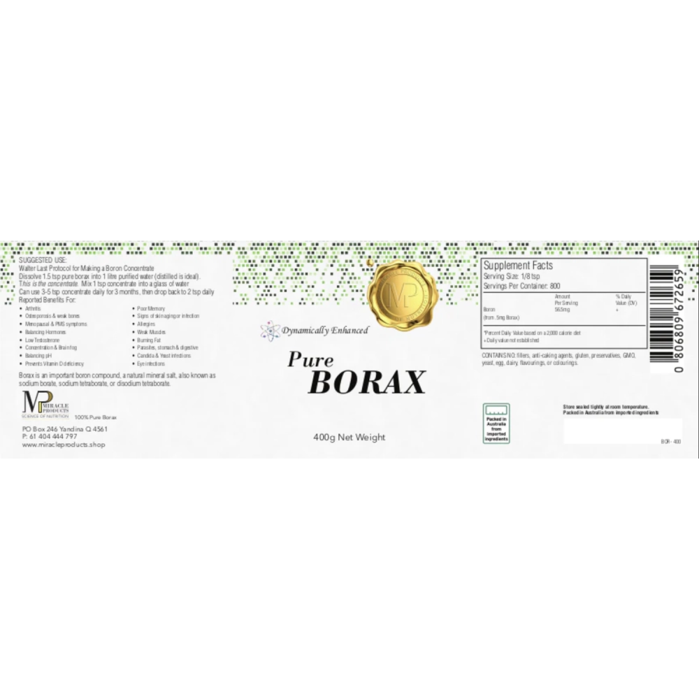 Miracle Products Pure Borax 400g – Image 2