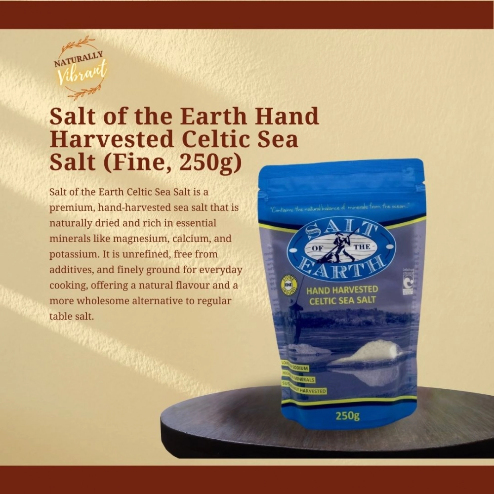 Salt of the Earth Hand Harvested Celtic Sea Salt (Fine, 250g) – Image 1