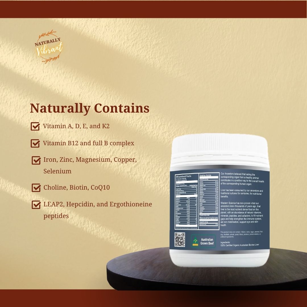 NXGN - Organic Beef Liver Powder 180g Regeneratively Sourced from Lake Eyre, Australia – Image 3