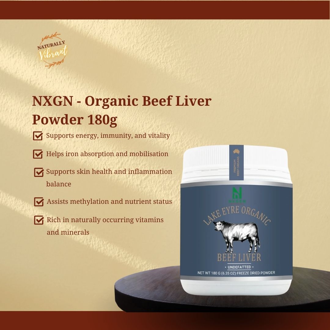 NXGN - Organic Beef Liver Powder 180g Regeneratively Sourced from Lake Eyre, Australia – Image 1
