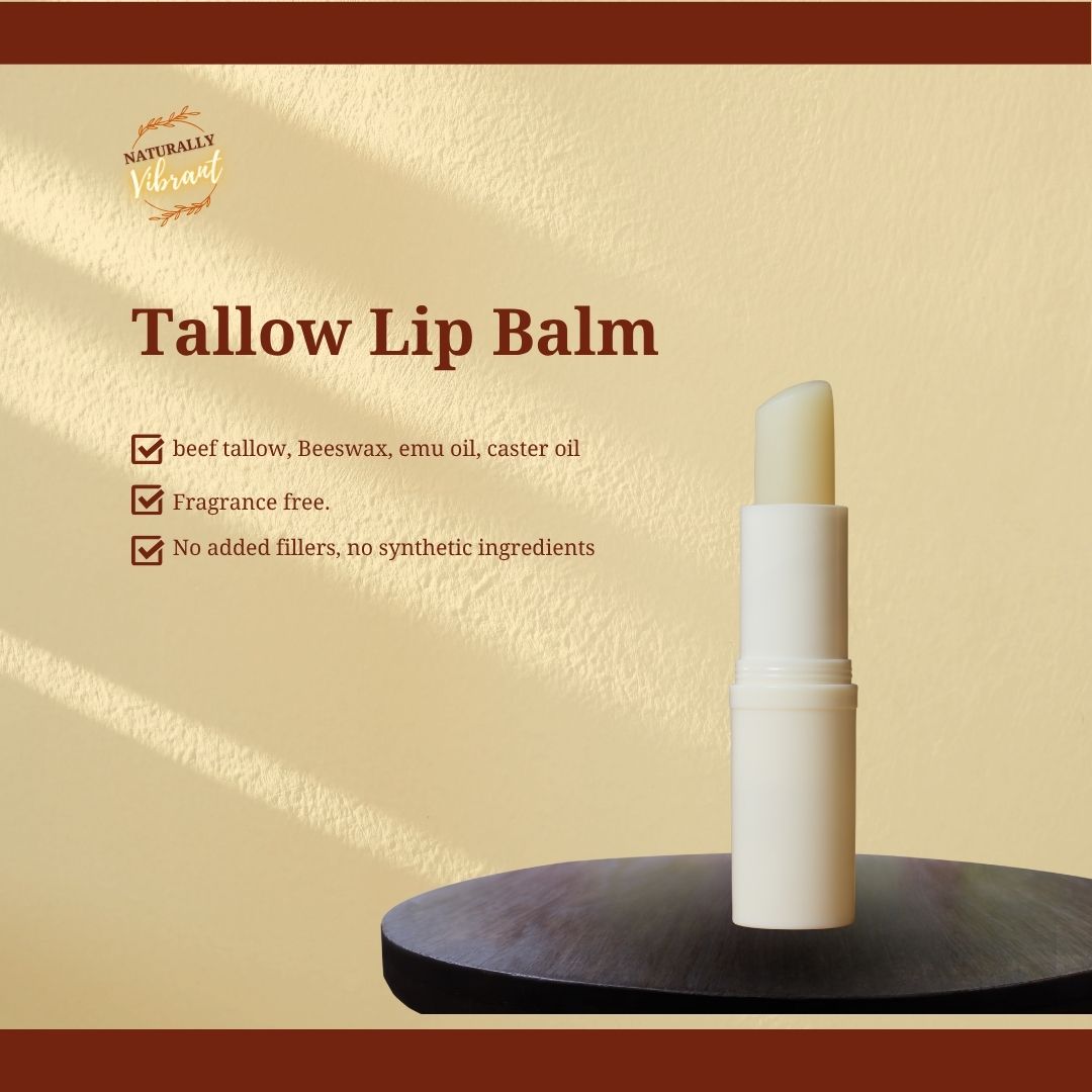 Naturally Vibrant Beef Tallow Lip Balm 5g – Image 1