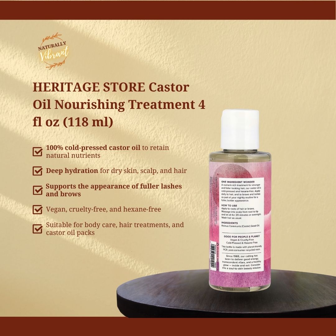 HERITAGE STORE Castor Oil Nourishing Treatment 4 fl oz (118 ml) – Image 2