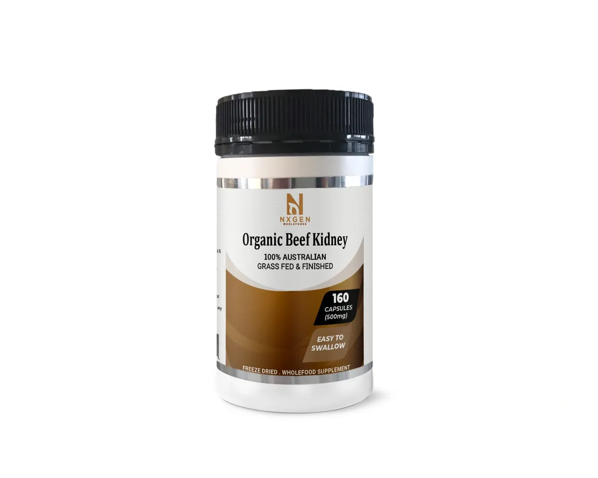 Nxgen Pure Grass-Fed Beef Kidney 500mg 160 Capsules – Image 4