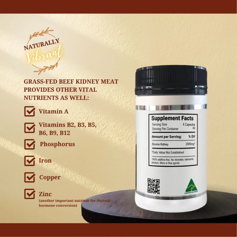 Nxgen Pure Grass-Fed Beef Kidney 500mg 160 Capsules – Image 2