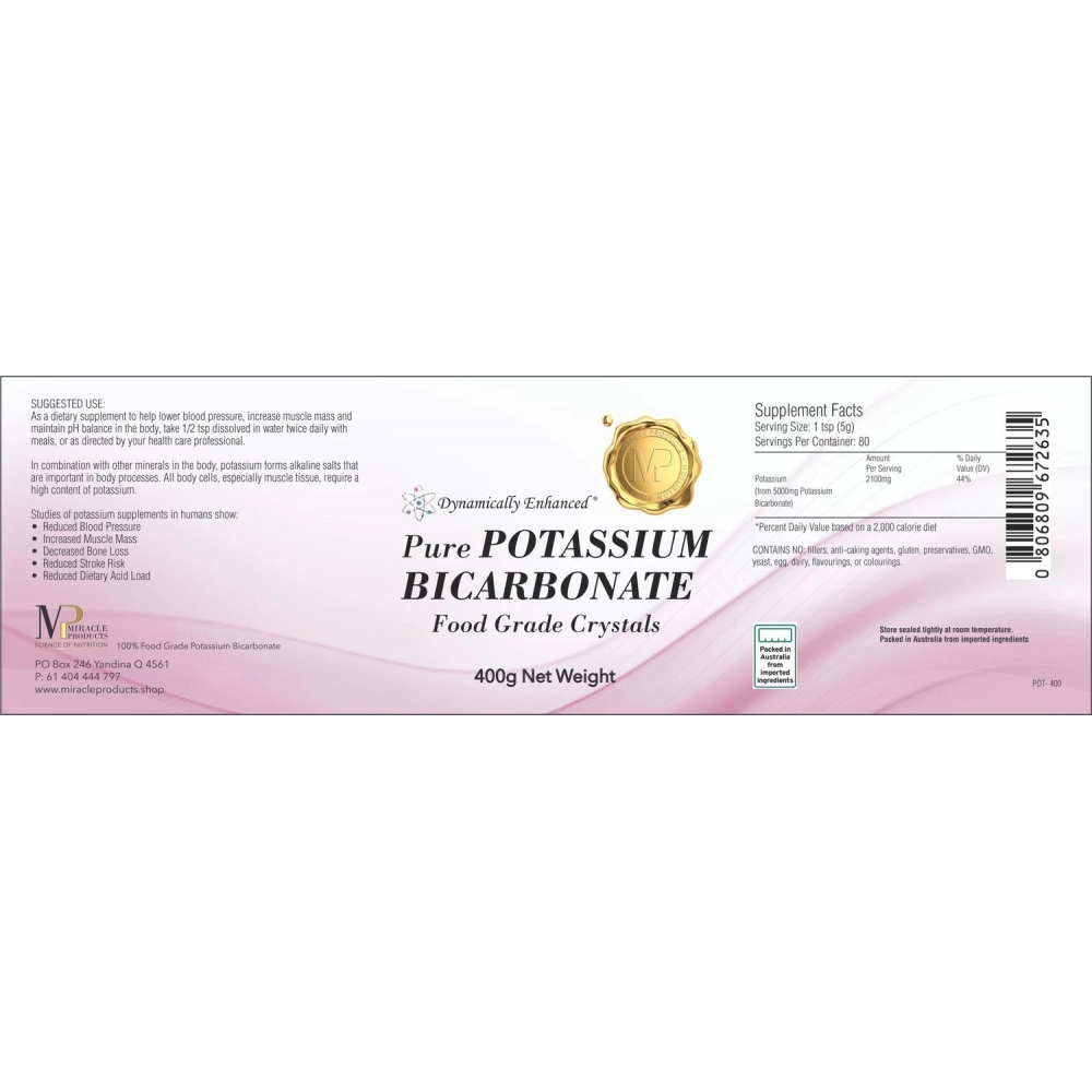 Miracle Products Potassium Bicarbonate 400g – Image 2