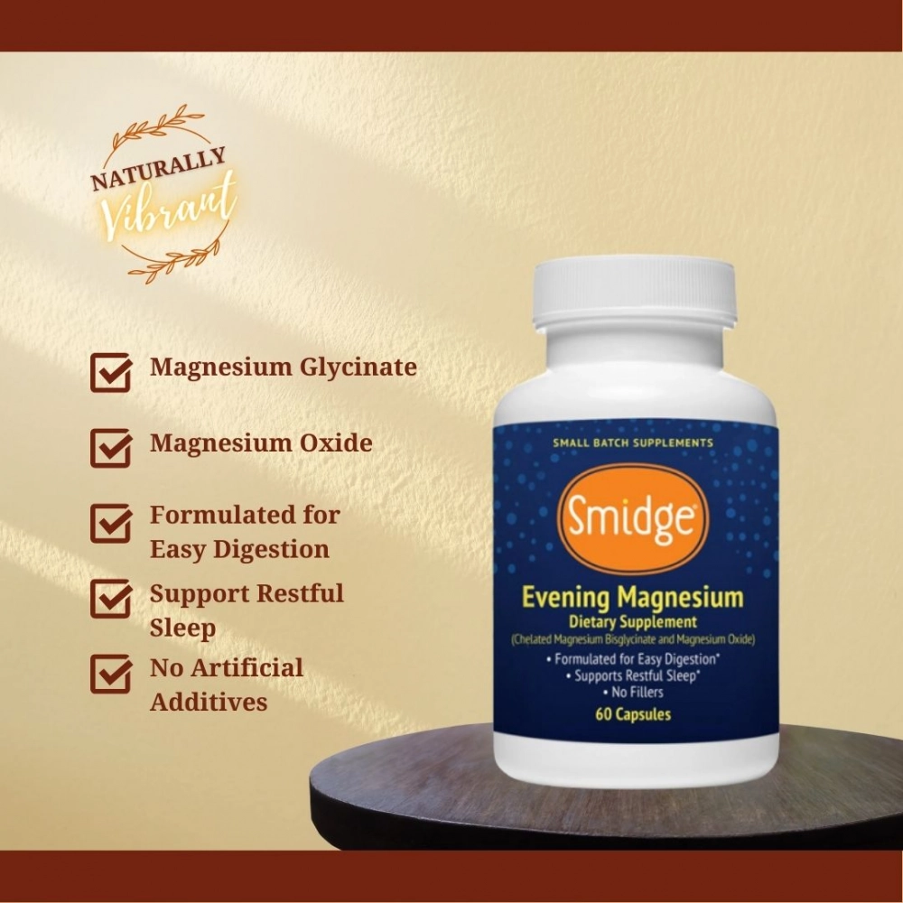 Smidge Evening Magnesium 60 capsules – Image 1