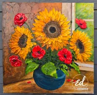 Sunflowers & Popies – Image 1