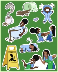 The Coffee Shop stickers Full Sheet – Image 1