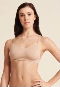 Clear back bra – XS, Nude