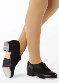 Leather Lace-Up Tap Shoe – 1M (Child Medium 1)