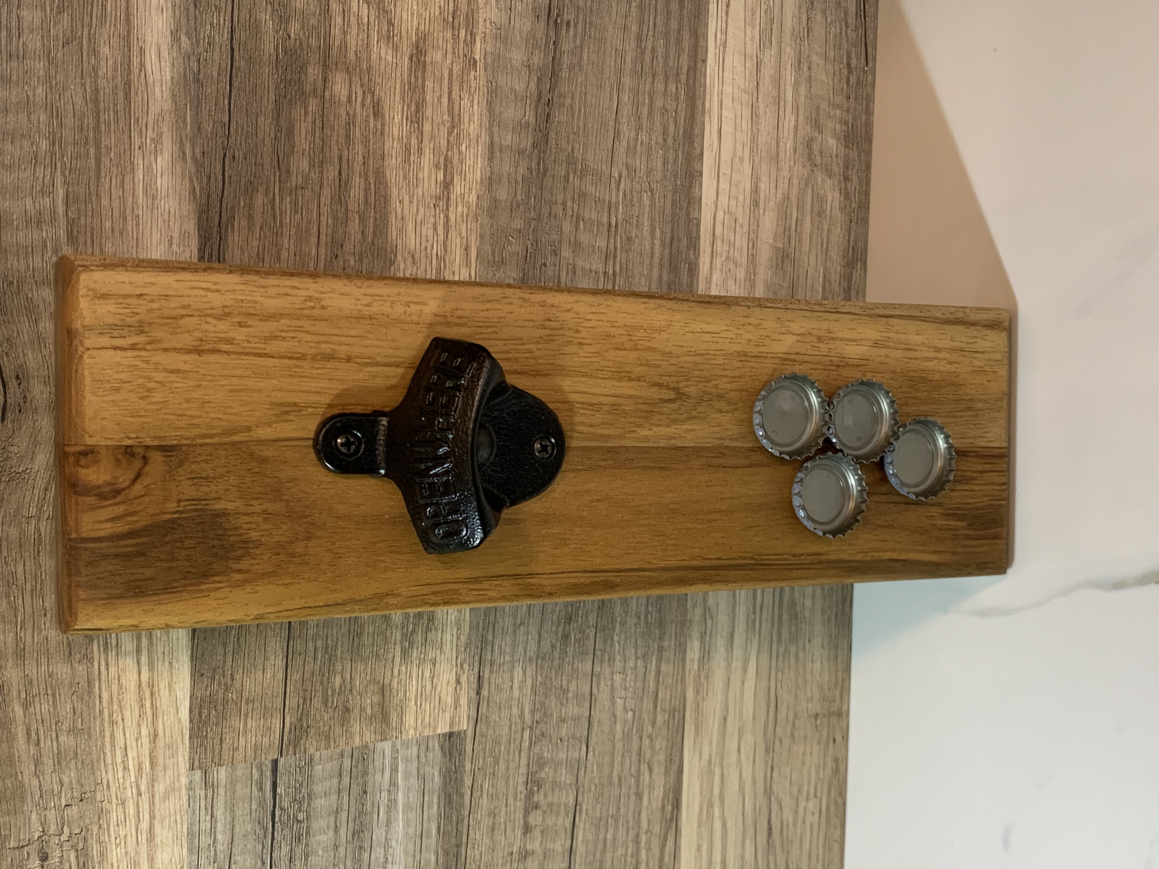 Handmade Wooden Wall Bottle Opener – Image 3