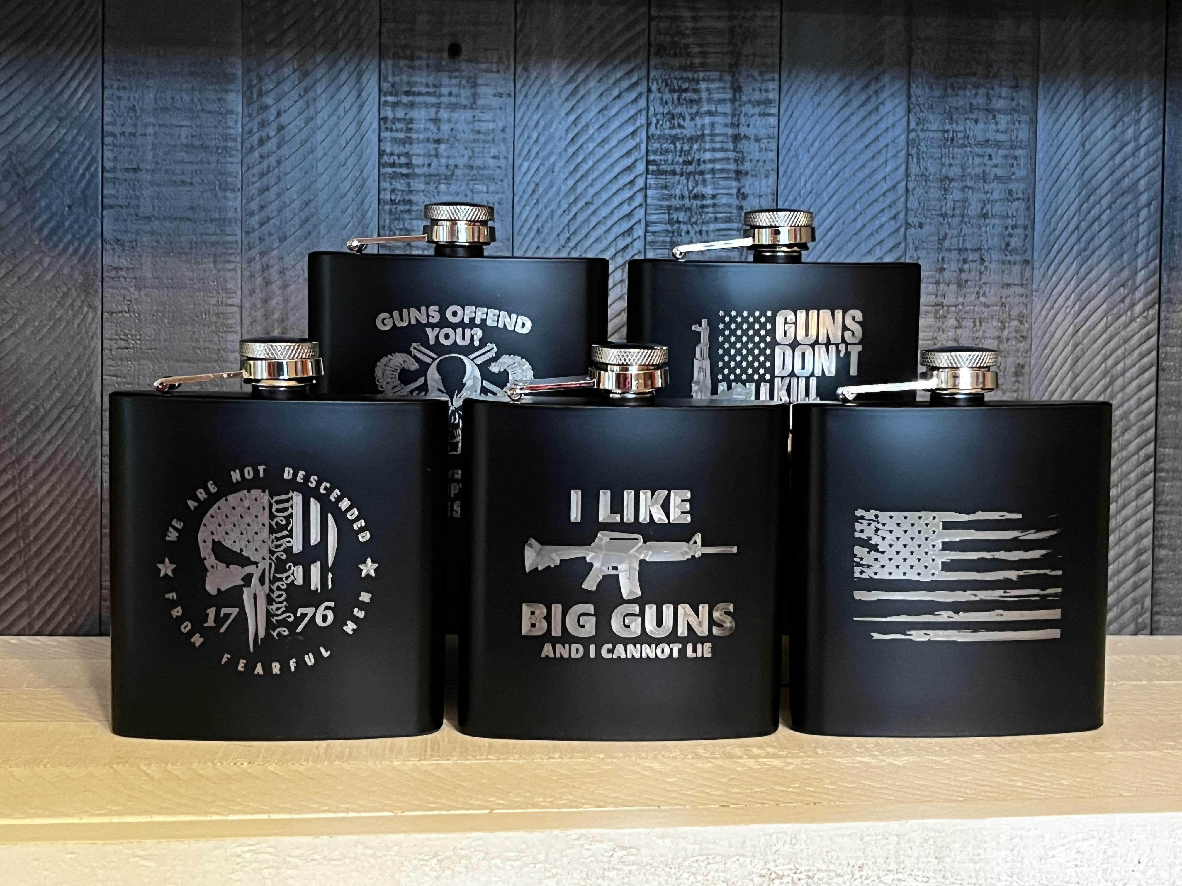 Laser Engraved 2A Stainless Steel Flasks – Image 2