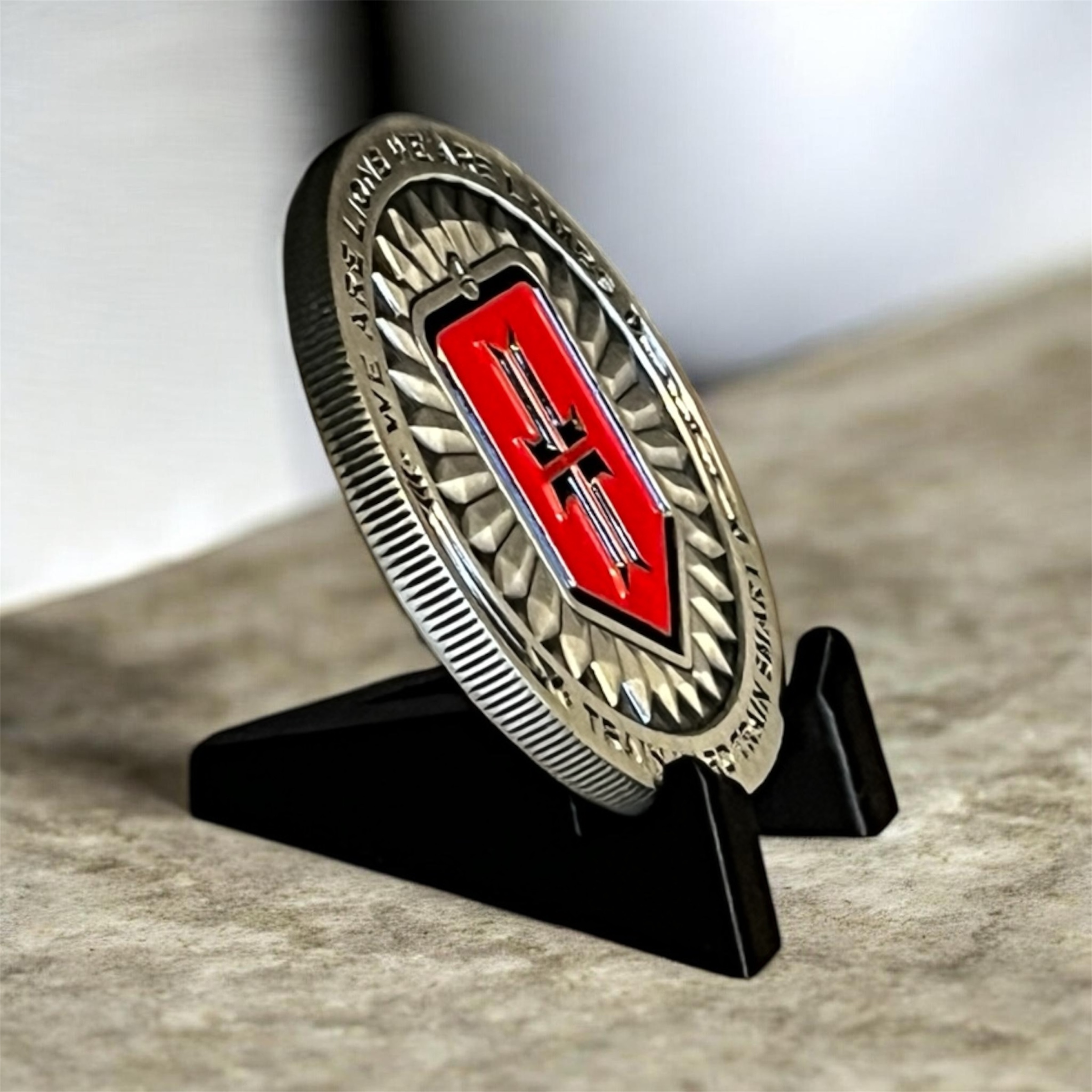 Single Challenge Coin Display Stand | Military, Veteran & First Responder Coin Holder – Image 2