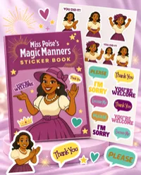 Miss Poise’s Printable Sticker Sheets – Magic Manners Collection – Image 1