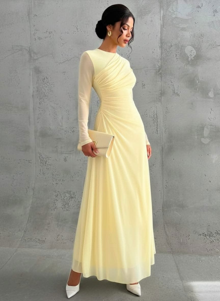 Maxi- fine draped dress – Image 2