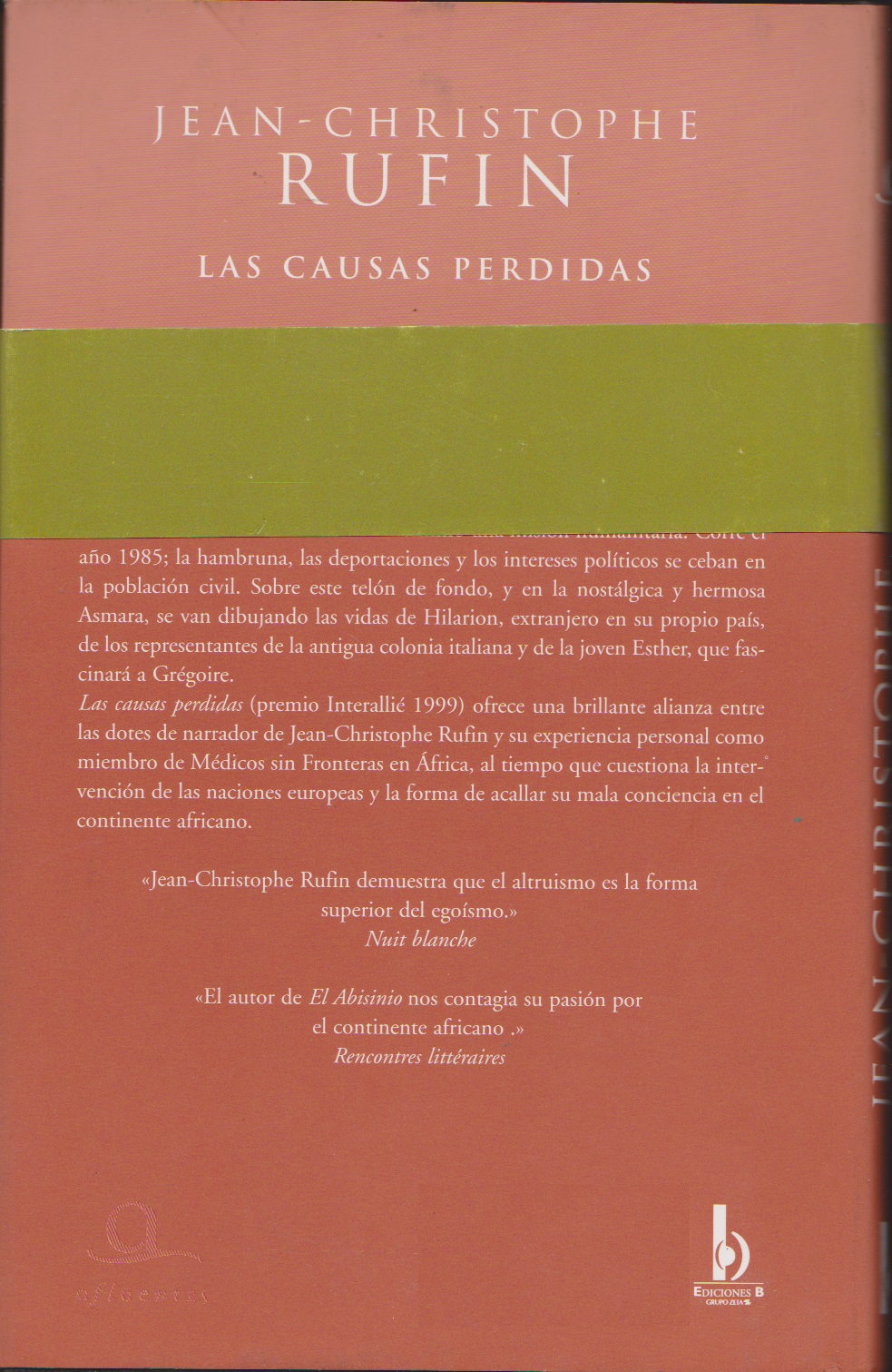 Las causas perdidas - Autor: Jean- Christophe Rufin – Image 2
