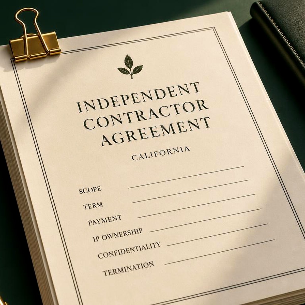 Independent Contractor Agreement — California – Image 1
