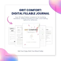Grit Comfort 30-Day Digital Journal: Guided Reflection for Calm & Resilience (PDF) – Image 1