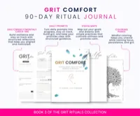 Grit Comfort Journal (Silent Whisper Theme): 90-Day Guided Reflections for Resilience & Calm – Image 7