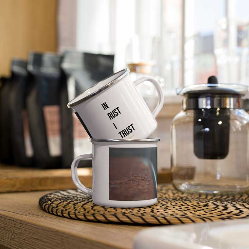 "In Rust I Trust" - Enamel Mug – Image 1