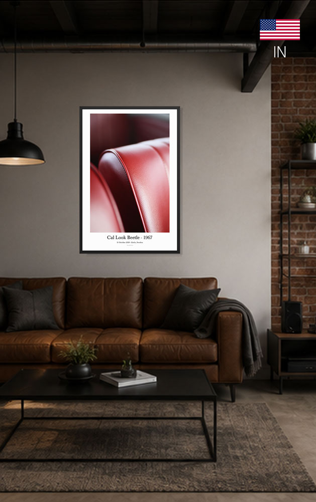 Cal Look Beetle 1967 – Framed Interior Wall Art – Image 1