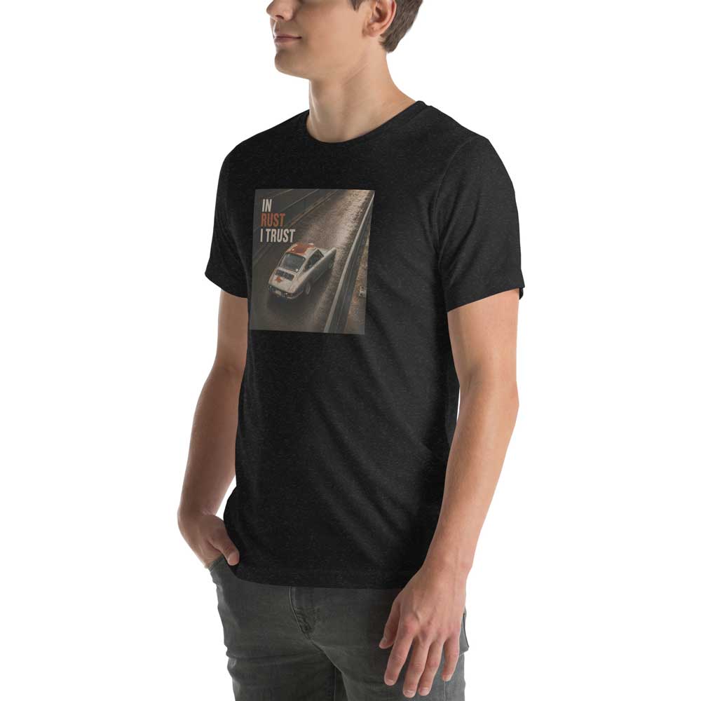 “In Rust I Trust” Porsche 912 Unisex T-Shirt – Image 7